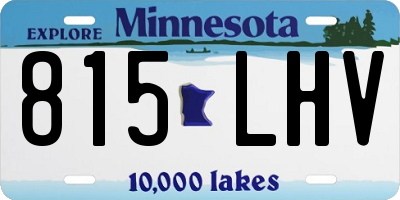 MN license plate 815LHV