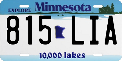 MN license plate 815LIA