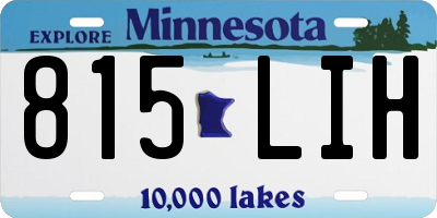 MN license plate 815LIH