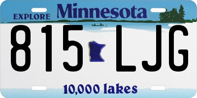 MN license plate 815LJG