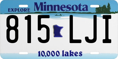 MN license plate 815LJI