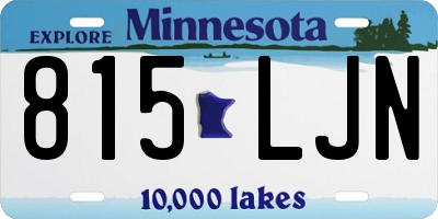 MN license plate 815LJN