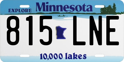 MN license plate 815LNE