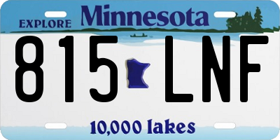MN license plate 815LNF