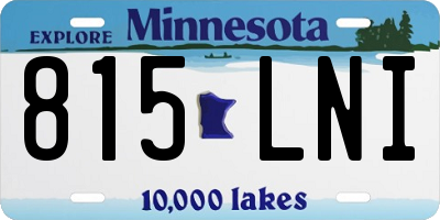 MN license plate 815LNI