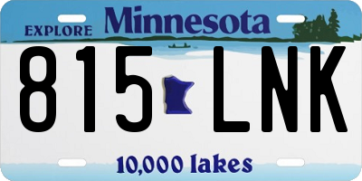 MN license plate 815LNK