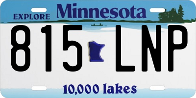 MN license plate 815LNP