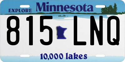 MN license plate 815LNQ