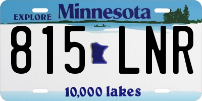 MN license plate 815LNR