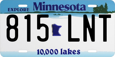 MN license plate 815LNT