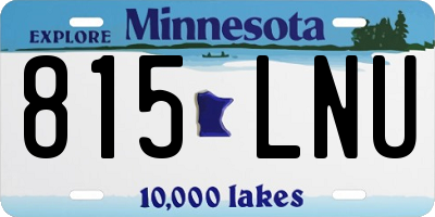 MN license plate 815LNU