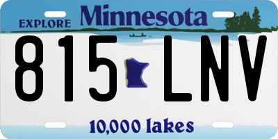MN license plate 815LNV