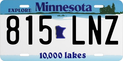 MN license plate 815LNZ