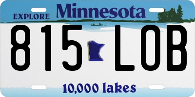 MN license plate 815LOB