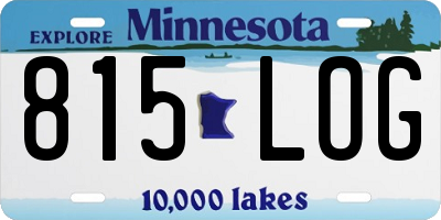 MN license plate 815LOG