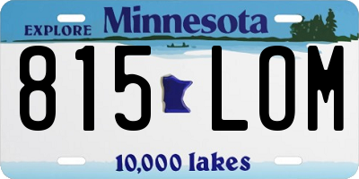 MN license plate 815LOM