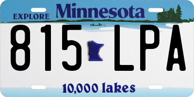 MN license plate 815LPA