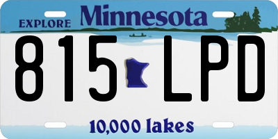 MN license plate 815LPD