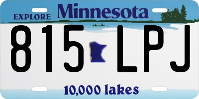 MN license plate 815LPJ