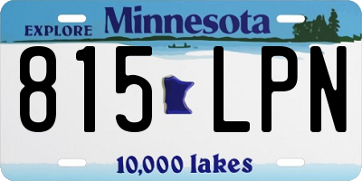 MN license plate 815LPN