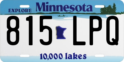 MN license plate 815LPQ