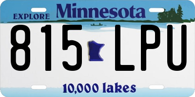 MN license plate 815LPU