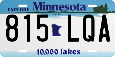 MN license plate 815LQA