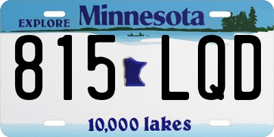 MN license plate 815LQD