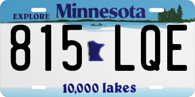 MN license plate 815LQE