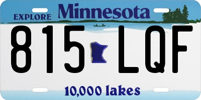 MN license plate 815LQF
