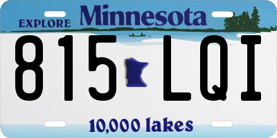 MN license plate 815LQI