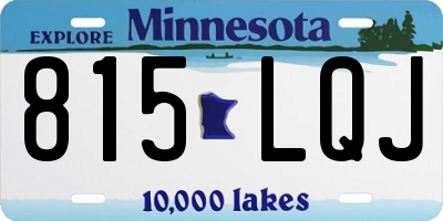 MN license plate 815LQJ