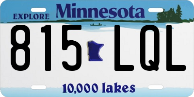 MN license plate 815LQL