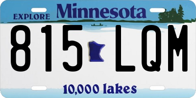 MN license plate 815LQM