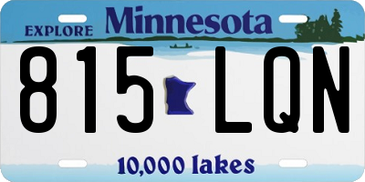 MN license plate 815LQN