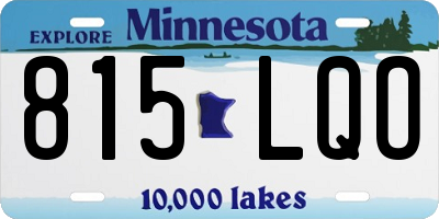MN license plate 815LQO
