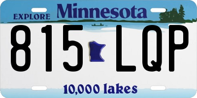 MN license plate 815LQP