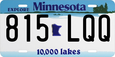 MN license plate 815LQQ