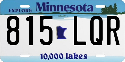 MN license plate 815LQR