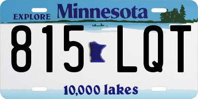MN license plate 815LQT