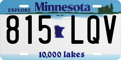 MN license plate 815LQV