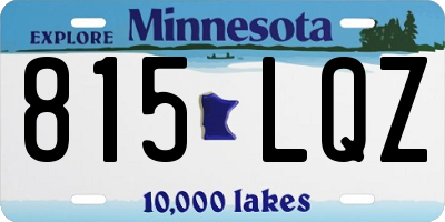 MN license plate 815LQZ