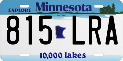 MN license plate 815LRA