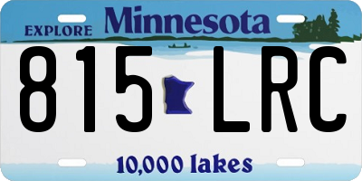 MN license plate 815LRC