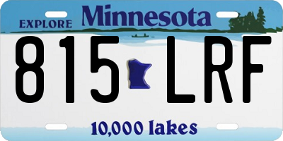MN license plate 815LRF