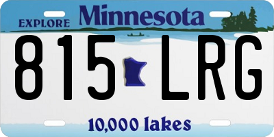 MN license plate 815LRG