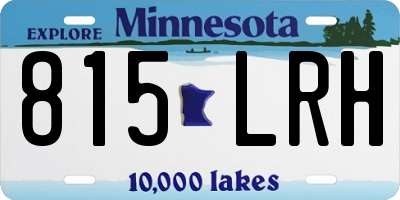 MN license plate 815LRH