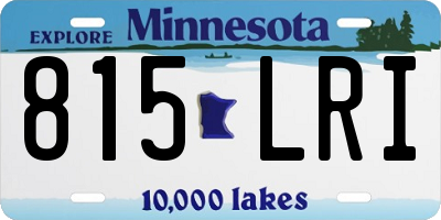 MN license plate 815LRI