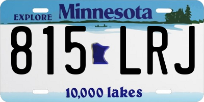 MN license plate 815LRJ