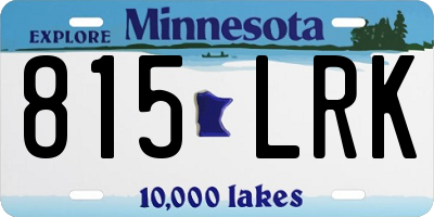 MN license plate 815LRK